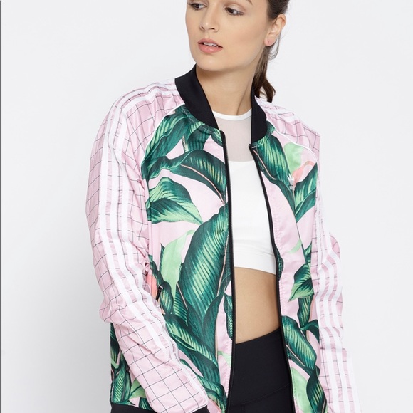 adidas palm print jacket